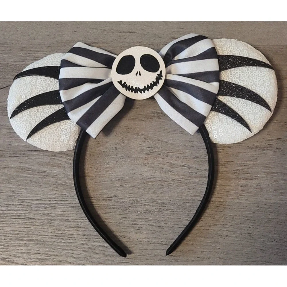 Minnie Mouse Nightmare Before Christmas Inspired Disney Party Ears headband